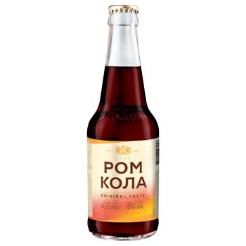 Напій Оболонь Ром Кола слабоалкогольний сильногазований 8% 0,33л - купити, ціни на NOVUS - фото 1
