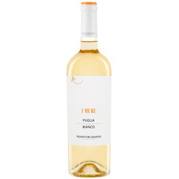 Вино I Muri Bianco Puglia белое полусухое 12% 0,75л - купить, цены на WINETIME - фото 1
