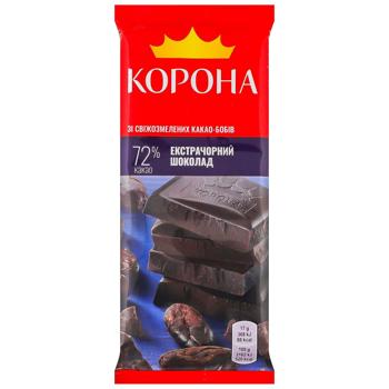 Korona Extra Dark Chocolate 72% 85g