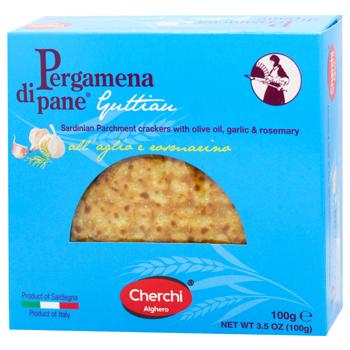 Cherchi Crispbreads with Garlic and Rosemary 100g - buy, prices for WINETIME - photo 1