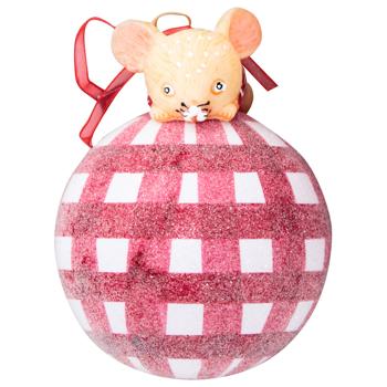 Decoris Mouse Glass Christmas Tree Ball 8cm in assortment - buy, prices for - photo 1