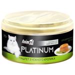 Корм влажный AnimAll Platinum Нежный паштет из кролика для взрослых кошек 70г