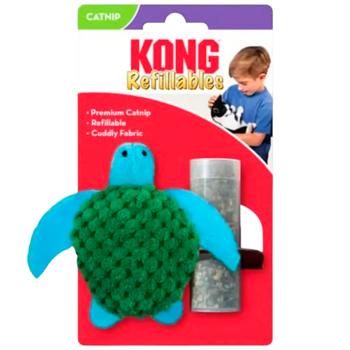 Kong Refillables Turtle Cat Toy with Catnip 10.2x8.9cm