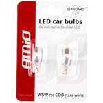 LED лампа AMIO W5W COB 12V Clear white