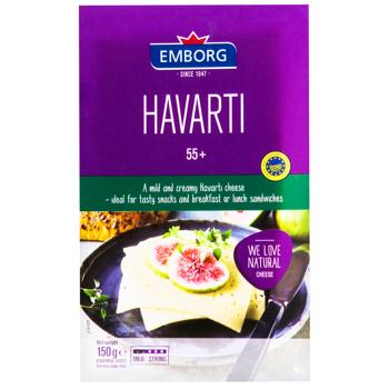 Сир Emborg Havarti нарізка 55% 150г