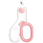 Petgravity Mini Nail Clipper with LED Light Pink