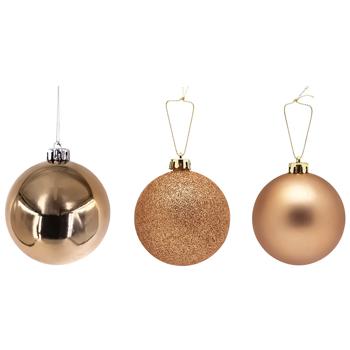 Actuel Copper Christmas Ball 8cm in Assortment - buy, prices for Auchan - photo 5