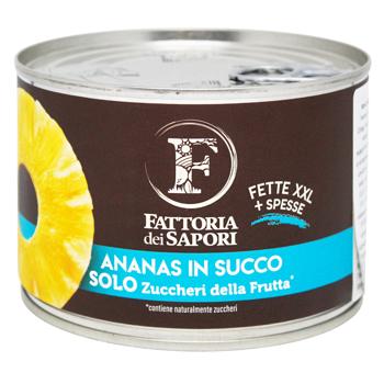 Ананаси Fattoria dei Sapori у натуральному соку 410г - купити, ціни на КОСМОС - фото 1