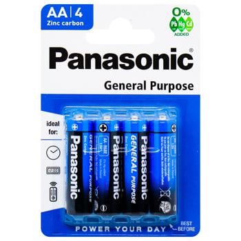 Батарейка Panasonic General Purpose AA 4шт - купить, цены на ЕКО Маркет - фото 1