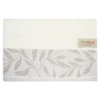 Home Line Flora Cream Terry Towel 70x130cm - buy, prices for MegaMarket - photo 1