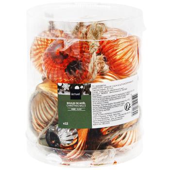 Набор елочных шаров Actuel Луковица 3,5см 12шт - купить, цены на Auchan - фото 1