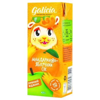 Сок Galicia мандариново-яблочный неосветленный 200мл - купить, цены на AlcoHub - фото 1