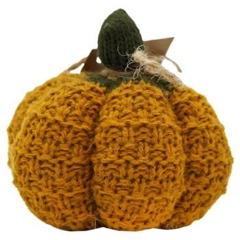 Pumpkin Ochre Decorative Product 9cm - buy, prices for MegaMarket - photo 1