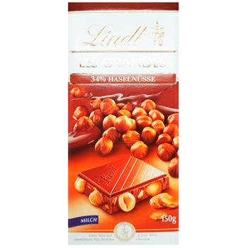 Lindt Les Grandes Milk Chocolate with Hazelnuts 150g - buy, prices for Vostorg - photo 3