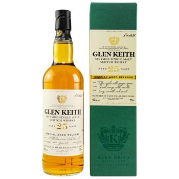 Виски Glen Keith 25 лет 0,7л - купить, цены на КОСМОС - фото 1