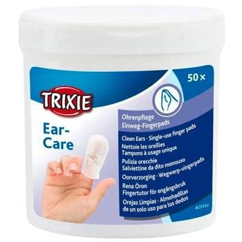 Салфетки Trixie Ear Care для ушей собак и кошек с алоэ вера и гамамелисом 50шт - купить, цены на MasterZoo - фото 1