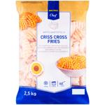 Картопля фрі Metro Chef у формі решітки в паніровці швидкозаморожена 2,5кг