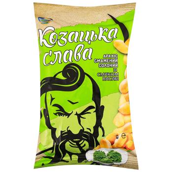 Kozatska Slava Roasted Salted Peanuts with Wasabi Flavor 110g - buy, prices for NOVUS - photo 1