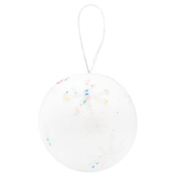 White Christmas Ball Decoration with Pattern 10cm YE2263-10 W