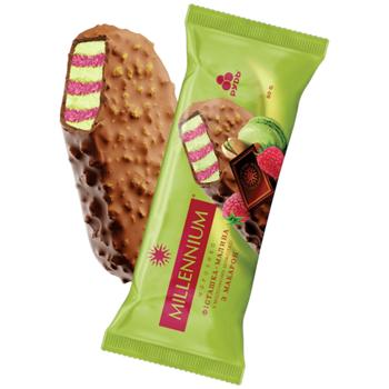 Rud Millennium Pistachio-Raspberry in Milk Chocolate with Macaroons Ice Cream 80g