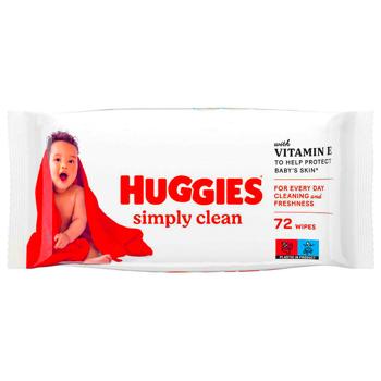 Салфетки влажные Huggies Simply Clean детские 72шт - купить, цены на - фото 13
