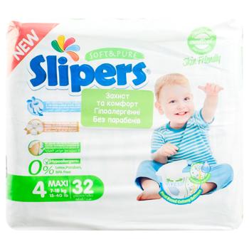 Подгузники Slipers T-204 4 Twins 7-18кг 32шт - купить, цены на КОСМОС - фото 2