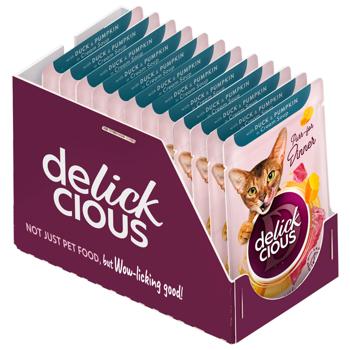 Delickcious Strips Wet Food with Duck and Pumpkin for Cats 85g - buy, prices for MasterZoo - photo 2
