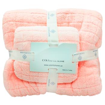 Полотенце Colorful Home банное микрофибра 70*140см+35*75см 2шт - купить, цены на Cупермаркет "Харьков" - фото 1