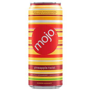 Напій газований Mojo Pineapple twist з соком ананасу 0,33л