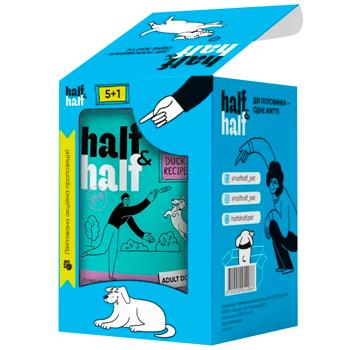 Half&Half 5+1 Adult вологий корм для собак 6 шт х 100 г - качка - купить, цены на MasterZoo - фото 1