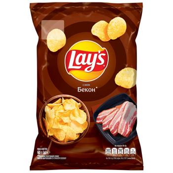 Lay's Potato Chips with Bacon Flavor 60g - buy, prices for Grono - photo 1