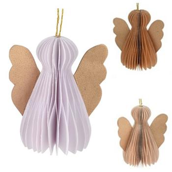 Koopman Angel Hanging Paper Decoration 8cm in Assortment