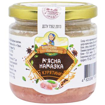 Мясная намазка Бабушкины Лакитки из курятины 170г - купить, цены на Auchan - фото 1