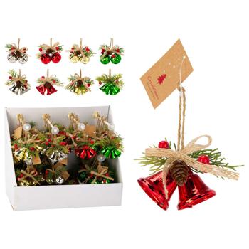 Koopman Double Bell Hanging Decoration 8х4х6cm in Assortment