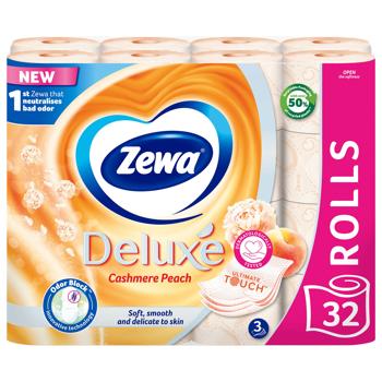 Туалетная бумага Zewa Deluxe Cashmere Peach 3-слойная 32шт - купить, цены на За Раз - фото 1