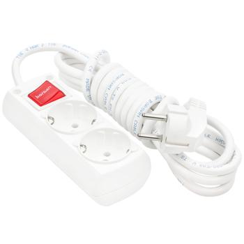 Borsan Extension Cord with Switch 2 Sockets 3m