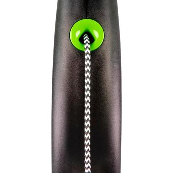 Flexi Black Design Roulette Leash with Cord S Up to 12kg 5m Black/Green - buy, prices for - photo 2