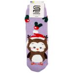 Носки Premier Socks женские классические махровые с пушистым рисунком Сова р.23-25