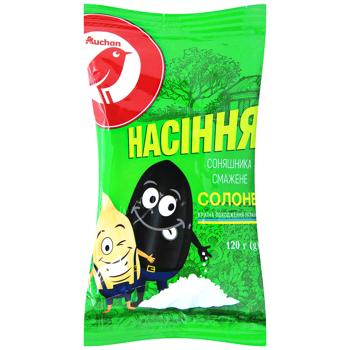 Auchan Roasted Salted Sunflower Seeds 120g - buy, prices for Auchan - photo 1