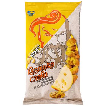 Kozatska Slava With Cheese Taste In Crisps Fried Salted Peanuts 55g - buy, prices for ULTRAMARKET - photo 1