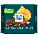 Шоколад чорний Ritter Sport мигдаль і апельсин 100г