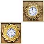 Sun Gold Mechanical Wall Clock 25x25cm