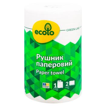 Полотенца бумажные Ruta Ecolo двухслойные 1шт