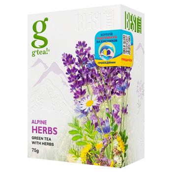 G`tea! Alpine Herbs Green Tea 75g - buy, prices for Supermarket "Kharkiv" - photo 1