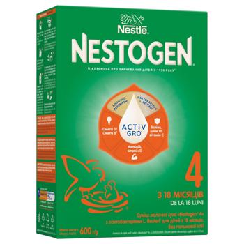 Смесь молочная сухая NESTLÉ® NESTOGEN® 4 с лактобактериями L. Reuteri для детей с 18 месяцев 600г - купить, цены на Таврия В - фото 1
