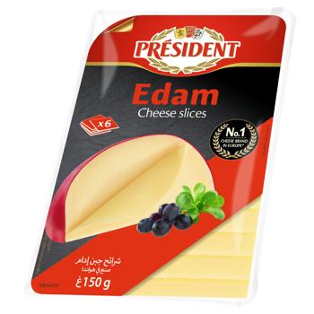 President Sliced Edam Cheese 40% 150g - buy, prices for - photo 2