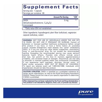 Pure Encapsulations Dehydroepiandrosterone 5mg 60 capsules - buy, prices for Biotus - photo 2