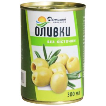 оливки Домашні продукти зелений консервована 300мл залізна банка - купити, ціни на Торба - фото 1