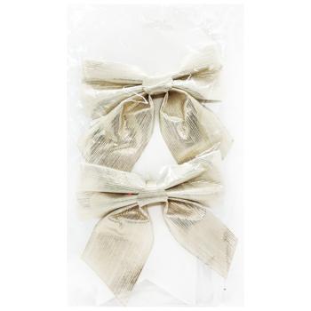 Набор бантов шампань 2шт 15*15см - купить, цены на КОСМОС - фото 1