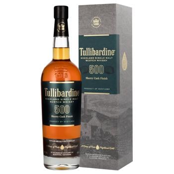 Віскі Tullibardine Sherry Cask Finish 500 43% 0,7л - купити, ціни на WINETIME - фото 1